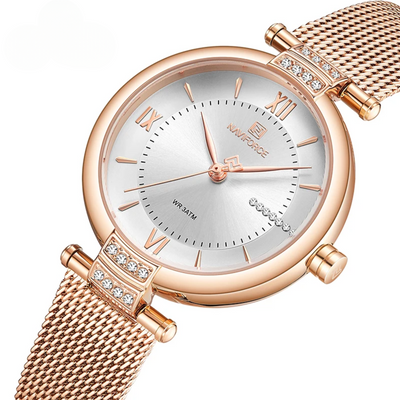 Relógio de Pulso Feminino Quartz com Cristais - Edição Princess